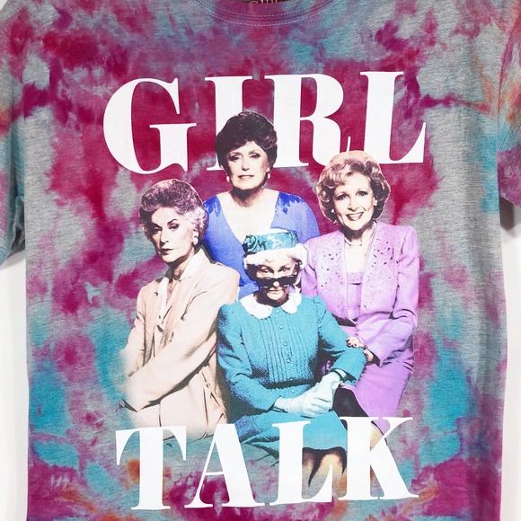 Golden Girls Tie‎ Dye Womens Size Small Tee Shirt Pink Blue Gray Top 767 - Picture 8 of 11